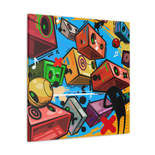 Load image into Gallery viewer, Party Crashers, Print on Gallery wrapped canvas. 20x20