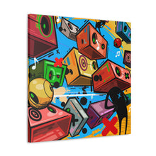 Load image into Gallery viewer, Party Crashers, Print on Gallery wrapped canvas. 20x20
